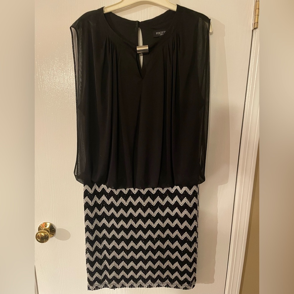 Black and White Chevron Dress